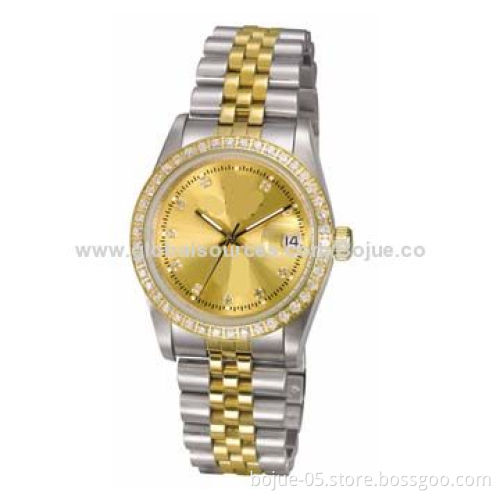 Army Watch, Silver and Gold Colors with Stone